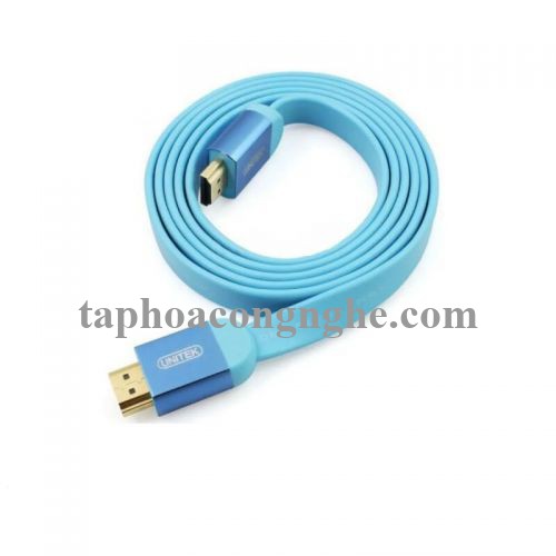 Unitek 98372 Y-C155 4K 1.4 dây dẹp 3M Màu Xanh Cáp Hdmi chuẩn chống nhiễu 30098372